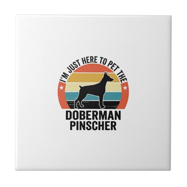 Carreau Conception de chemise pour amateur de chien Doberm (Devant)