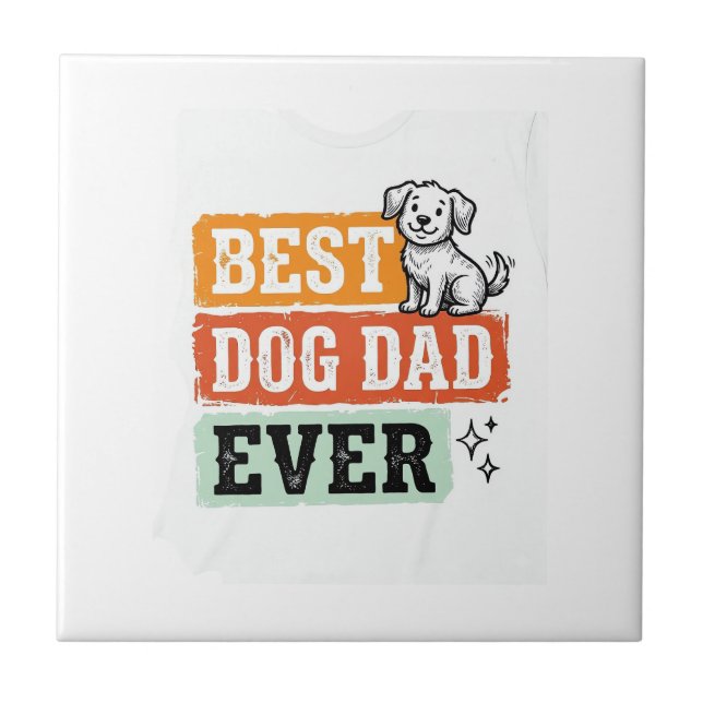 Carreau Conception de chemise pour chien mignonne Meilleur (Devant)