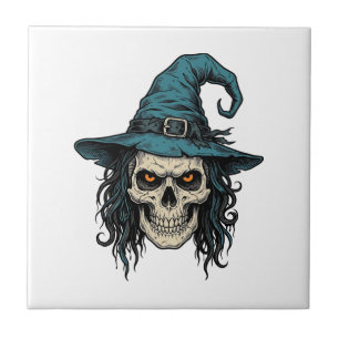 Carreau Conception de chemise vectorielle Halloween crâne