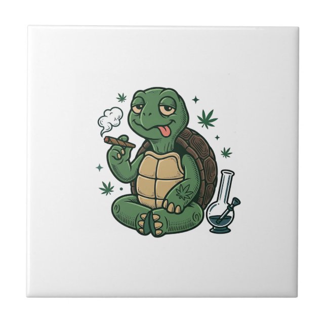 Carreau Conception de chemise vectorielle tortue stoner vi (Devant)