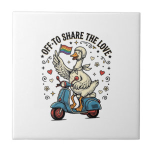 Carreau Conception de chemise vintage d'amour de scooter d