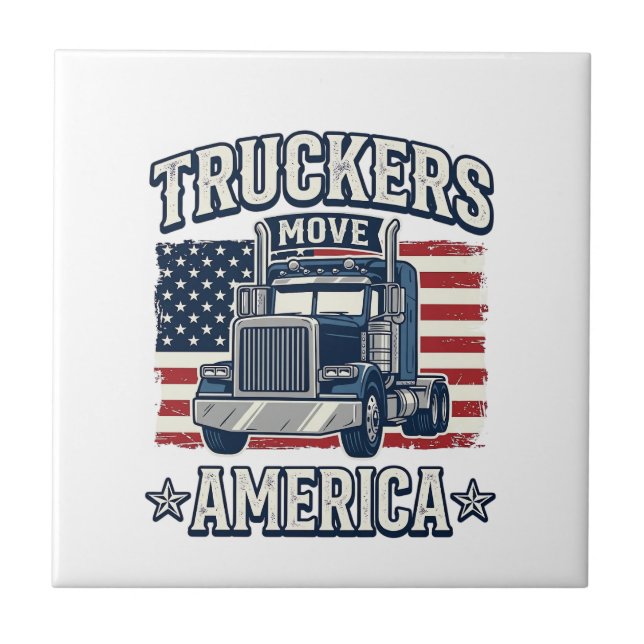 Carreau Conception de chemise vintage pour camionneurs Ame (Devant)