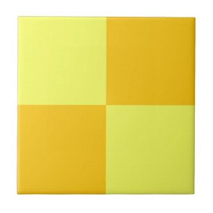 Carreau Conception de chèques jaune clair et foncé