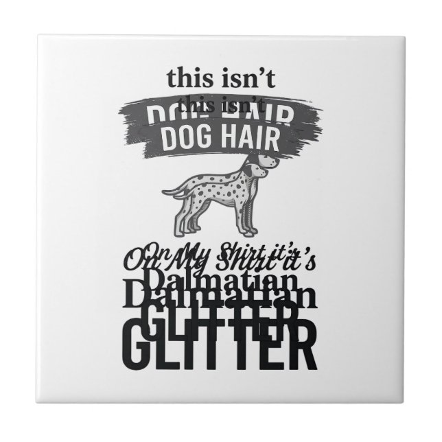 Carreau Conception de citation de cheveux de chien drôle d (Devant)