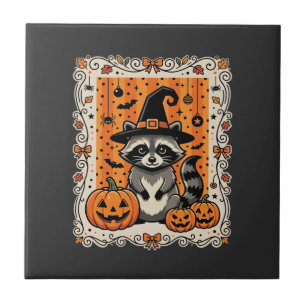 Carreau Conception de citrouille d'Halloween de raton lave