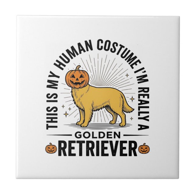 Carreau Conception de costume de citrouille d'Halloween de (Devant)