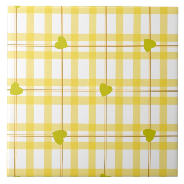 Carreau Conception de design aquarelle jaune citron et coe (Devant)