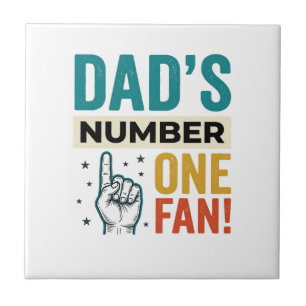 Carreau Conception de famille vintage numéro un de papa_1