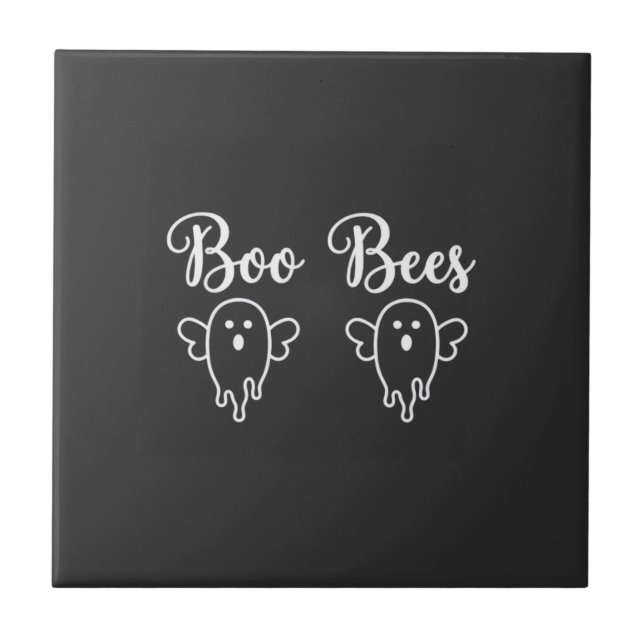 Carreau Conception de fantôme d'Halloween de Boo Bees (Devant)