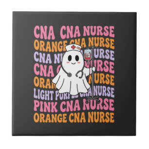 Carreau Conception de fantôme d'infirmière CNA Halloween