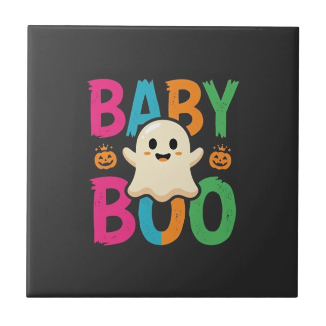 Carreau Conception de fantôme Halloween Baby Boo_1 (Devant)