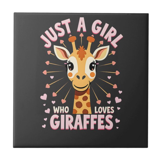 Carreau Conception de girafe drôle pour femmes filles safa (Devant)
