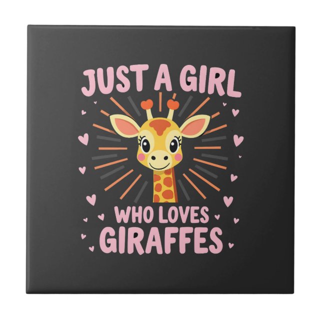Carreau Conception de girafe drôle pour femmes filles safa (Devant)