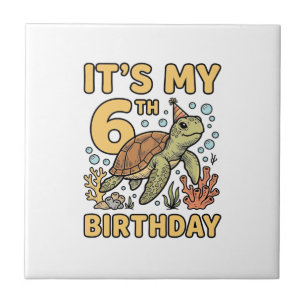 Carreau Conception de gravure vintage tortue marine 6ème a