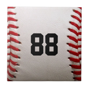 Carreau Conception de joueur de baseball avec numéro de ma