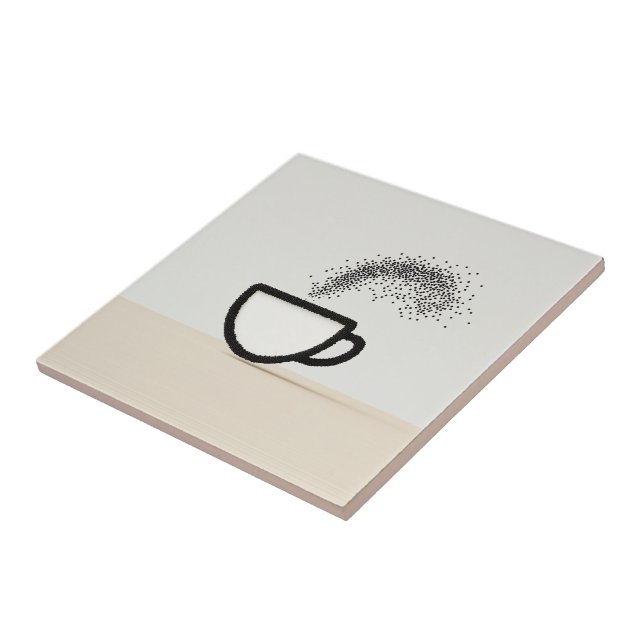 Carreau Conception de la coupe de café Abstraite (Côté)