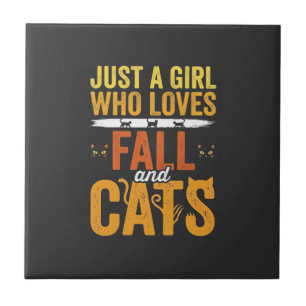 Carreau Conception de la fête des chats d'automne Hallowee