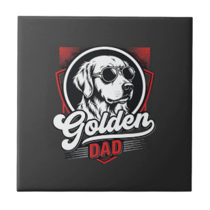 Carreau Conception de lunettes de soleil Golden Retriever