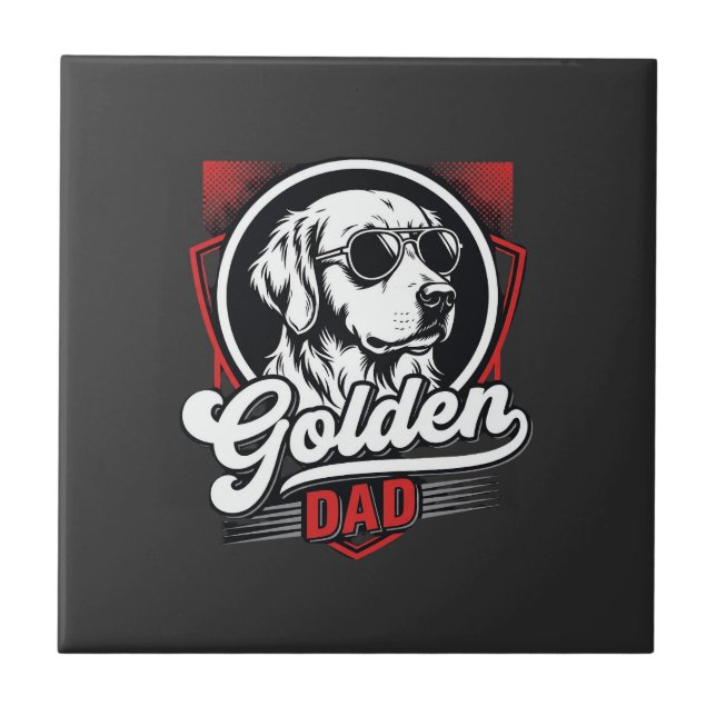 Carreau Conception de lunettes de soleil Golden Retriever  (Devant)