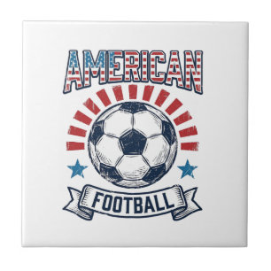Carreau Conception de maillot de football américain vintag