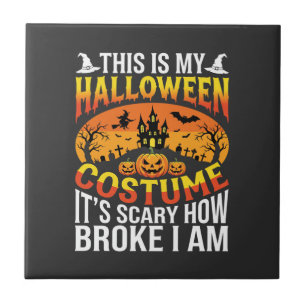Carreau Conception de maison hantée de costume d'Halloween