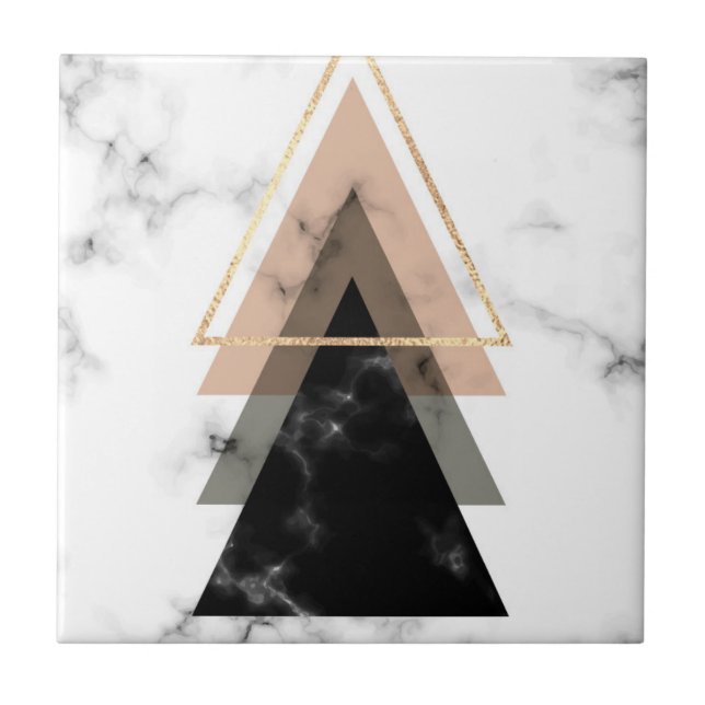 Carreau Conception de marbre en pastel d'impression (Devant)