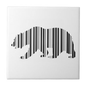 Carreau Conception de motif de code-barres de l'OURS DORÉ