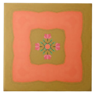 Carreau conception de motif de fleur de mandala