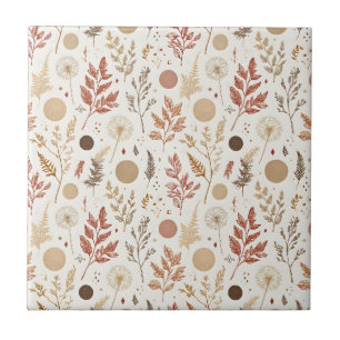 Carreau Conception de motif floral boho botanique 396