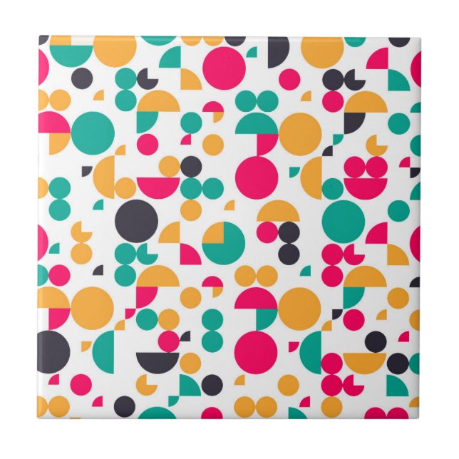 Carreau Conception de motif géométrique coloré (Devant)