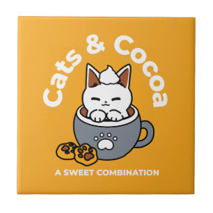 Carreau Conception de Mug de vacances avec Cosy Cat et Paw