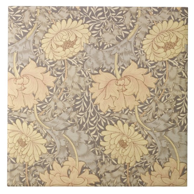 Carreau Conception de papier peint de "chrysanthème", 1876 (Devant)