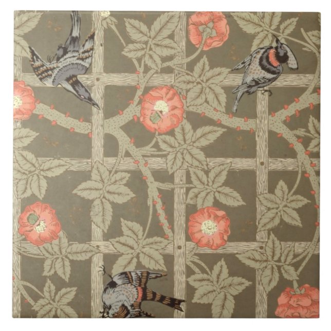 Carreau Conception de papier peint de treillis avec un (Devant)