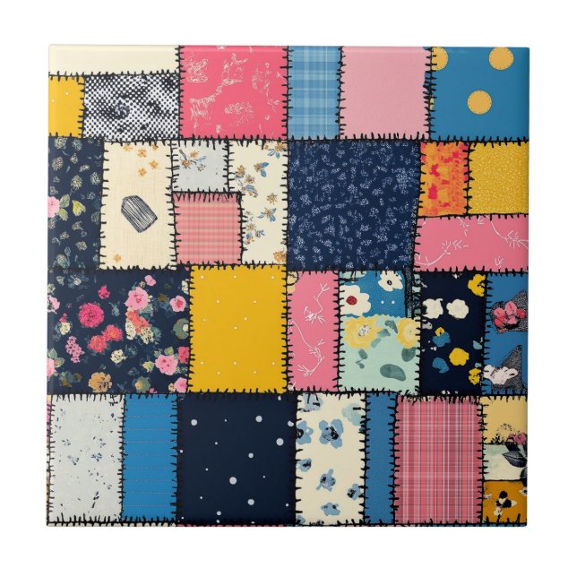Carreau Conception de Patchwork adorable, Motif Joueur (Devant)