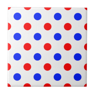 Carreau Conception de points noirs blancs rouges bleus