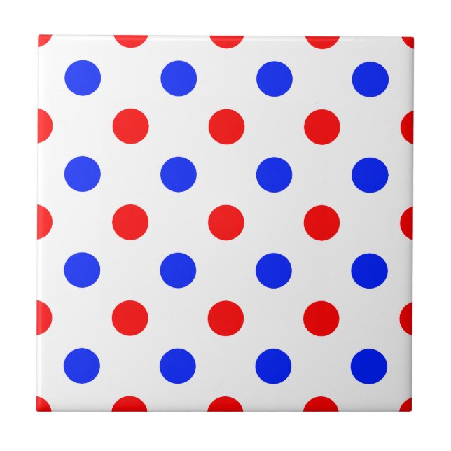Carreau Conception de points noirs blancs rouges bleus  (Devant)