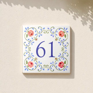 Carreau Conception de rose méditerranéenne personnalisée
