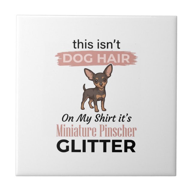 Carreau Conception de T-shirt de chien drôle à paillettes  (Devant)
