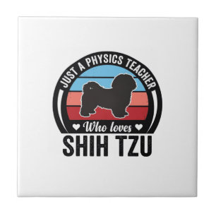 Carreau Conception de T-shirt de chien vintage Shih Tzu pr