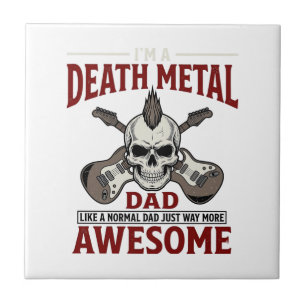Carreau Conception de t-shirt vintage crâne de papa Death