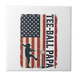 Carreau Conception de t-shirt vintage drapeau américain Te