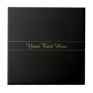 Carreau Conception de texte personnalisable simple or et n