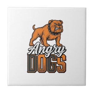 Carreau Conception de typographie Bulldog vintage Angry Do