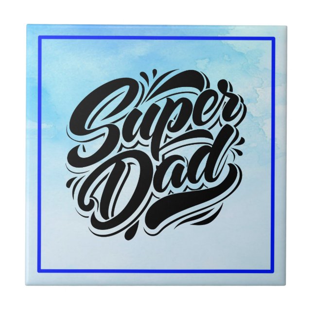 Carreau Conception de typographie Super Papa Héros-67888 (Devant)