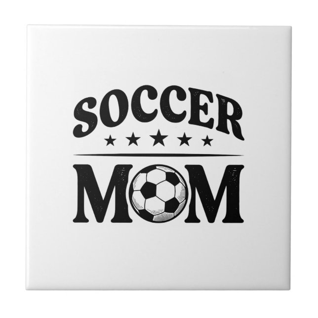 Carreau Conception de vecteur de chemise de maman de footb (Devant)