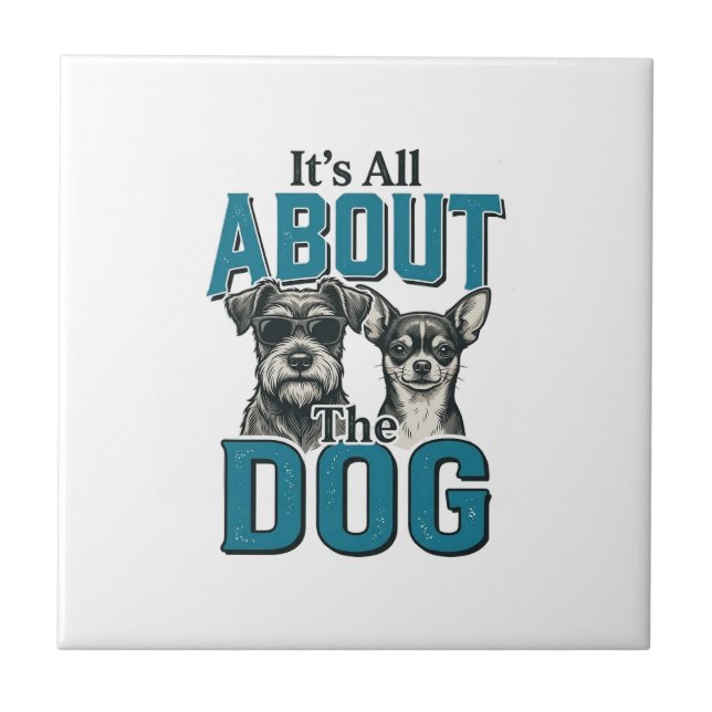 Carreau Conception de vecteur de citation d'amant de chien (Devant)