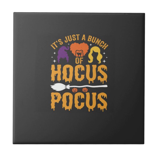 Carreau Conception de vecteur de sorcière de Hocus Pocus H (Devant)