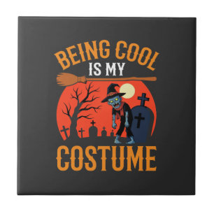 Carreau Conception de zombie de costume étant cool pour Ha
