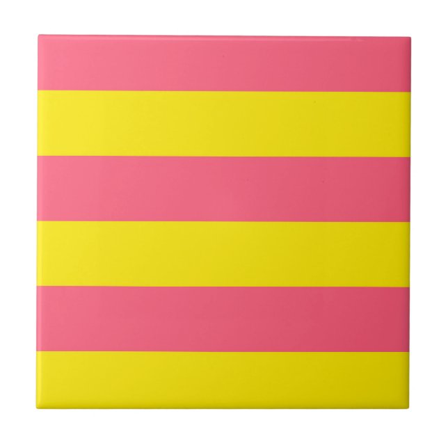Carreau Conception des rayures rose et jaune (Devant)