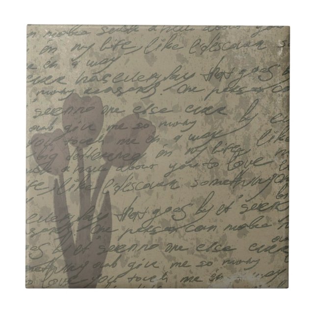 Carreau Conception des tulipes vintages (Devant)